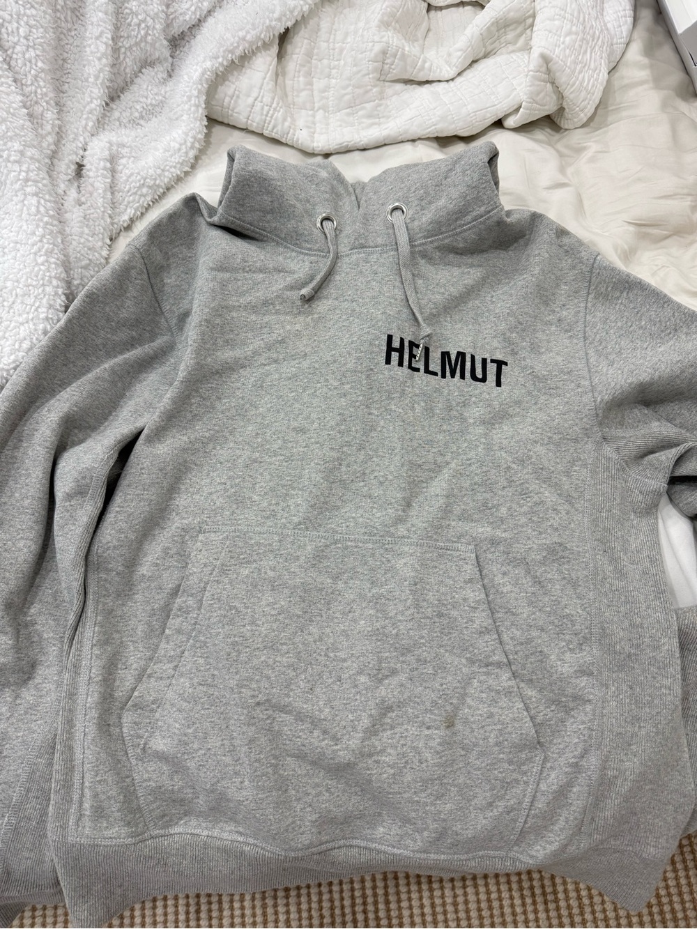 Helmut Lang Gray Crewneck Pullover Sweatshirt